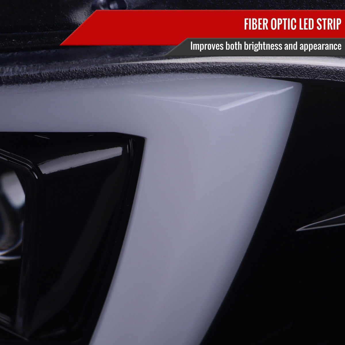 2015-2023 Dodge Charger LD LED Strip Projector Headlights w/ LED Sequential Turn Signal (Chrome Housing / Smoked Lens)