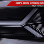 2015-2023 Dodge Charger LD LED Strip Projector Headlights w/ LED Sequential Turn Signal (Chrome Housing / Smoked Lens)