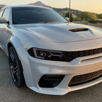 2015-2023 Dodge Charger LD LED Strip Projector Headlights w/ LED Sequential Turn Signal (Chrome Housing / Smoked Lens)