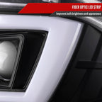 2015-2023 Dodge Charger LD LED Strip Projector Headlights w/ LED Sequential Turn Signal (Matte Black Housing / Clear Lens)