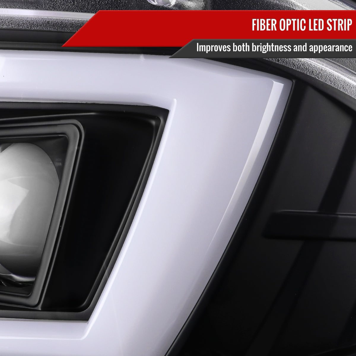 2015-2023 Dodge Charger LD LED Strip Projector Headlights w/ LED Sequential Turn Signal (Matte Black Housing / Clear Lens)