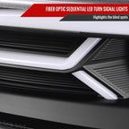 2015-2023 Dodge Charger LD LED Strip Projector Headlights w/ LED Sequential Turn Signal (Matte Black Housing / Clear Lens)