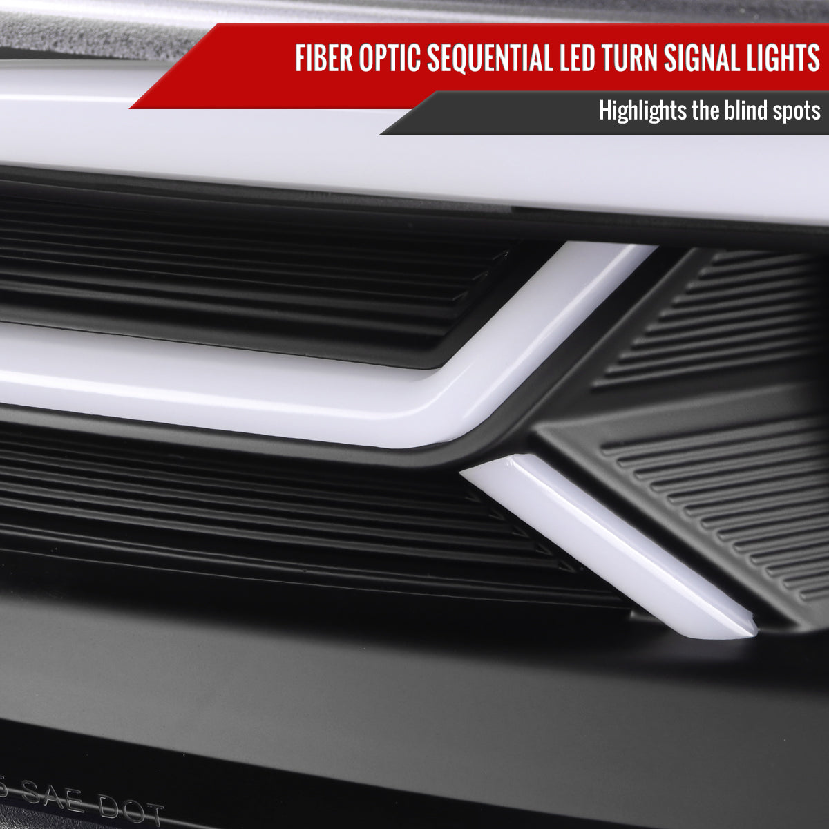 2015-2023 Dodge Charger LD LED Strip Projector Headlights w/ LED Sequential Turn Signal (Matte Black Housing / Clear Lens)