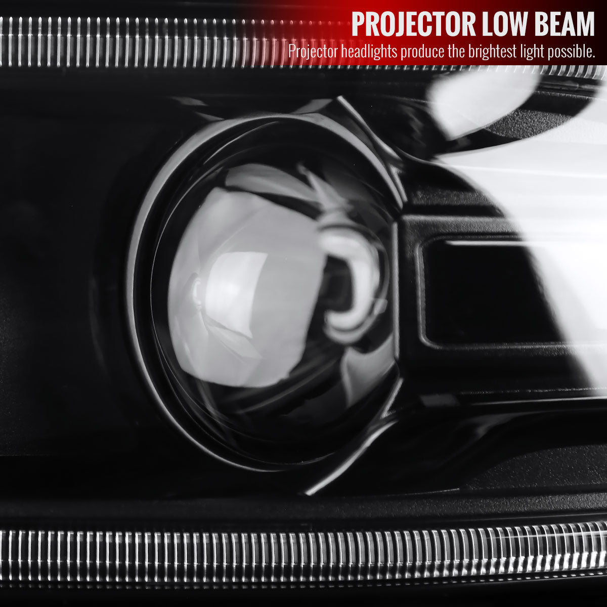 2015-2020 Dodge Charger LD Projector Headlights w/ LED C Strip & LED Turn Signal Lights (Black Housing / Clear Lens)
