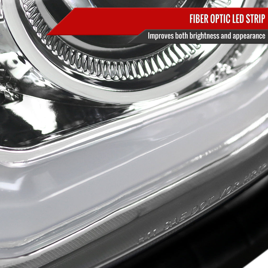 2010-2013 Chevrolet Camaro 5th Gen LED Bar Projector Headlights (Chrome Housing / Clear Lens)