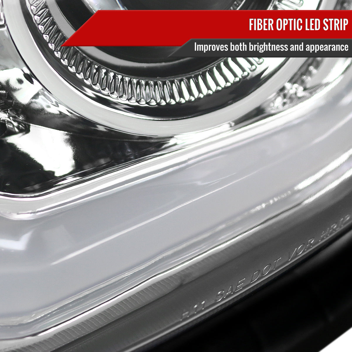 2010-2013 Chevrolet Camaro 5th Gen LED Bar Projector Headlights (Chrome Housing / Clear Lens)