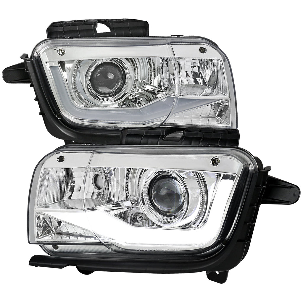 2010-2013 Chevrolet Camaro 5th Gen LED Bar Projector Headlights (Chrome Housing / Clear Lens)
