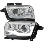 2010-2013 Chevrolet Camaro 5th Gen LED Bar Projector Headlights (Chrome Housing / Clear Lens)