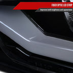 2010-2013 Chevrolet Camaro 5th Gen LED Bar Projector Headlights (Glossy Black Housing / Smoked Lens)