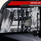2010-2013 Chevrolet Camaro 5th Gen LED Bar Projector Headlights (Glossy Black Housing / Smoked Lens)
