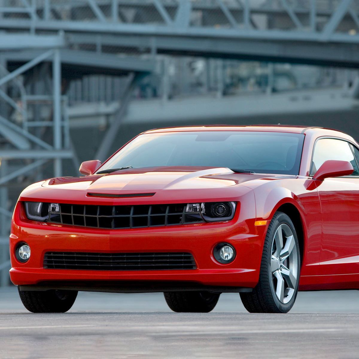 2010-2013 Chevrolet Camaro 5th Gen LED Bar Projector Headlights (Glossy Black Housing / Smoked Lens)