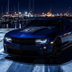 2010-2013 Chevrolet Camaro 5th Gen Projector Headlights w/ Switchback LED DRL (Matte Black Housing / Clear Lens)