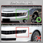 2010-2013 Chevrolet Camaro 5th Gen Projector Headlights w/ Switchback LED DRL (Matte Black Housing / Clear Lens)