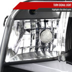 2010-2013 Chevrolet Camaro 5th Gen LED Bar Projector Headlights (Matte Black Housing / Clear Lens)