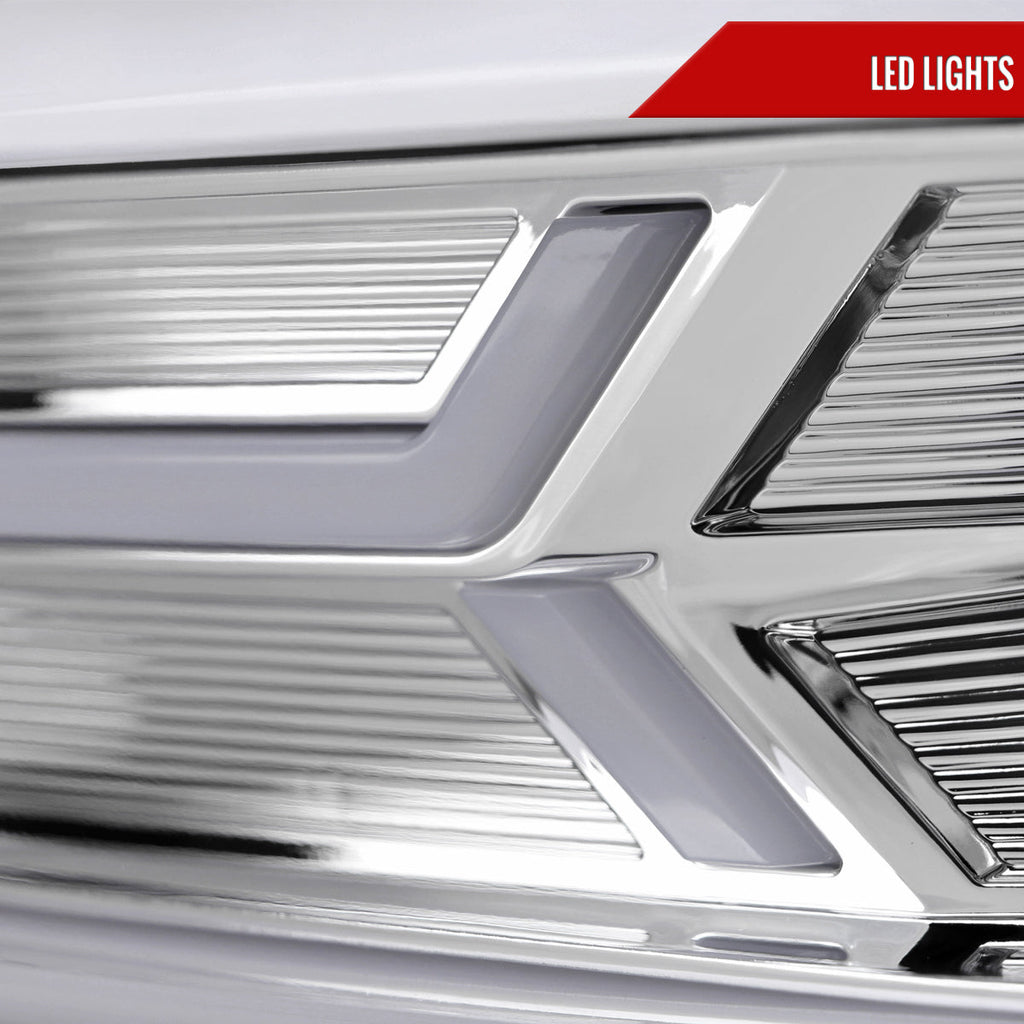 2014-2015 Chevrolet Camaro 5th Gen LED Strip Projector Headlights w/ Sequential Turn Signal Lights (Chrome Housing / Clear Lens)
