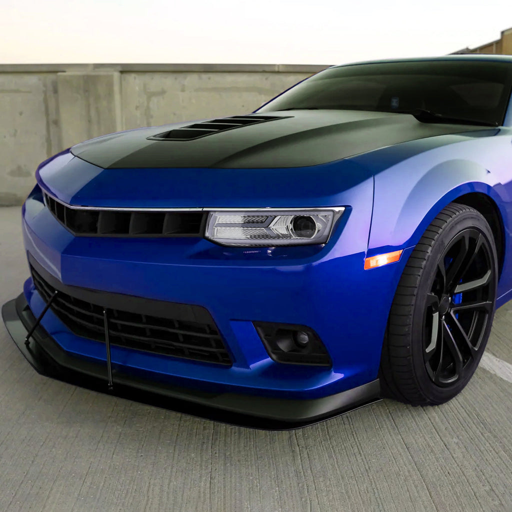 2014-2015 Chevrolet Camaro 5th Gen LED Strip Projector Headlights w/ Sequential Turn Signal Lights (Chrome Housing / Clear Lens)