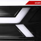 2014-2015 Chevrolet Camaro 5th Gen LED Strip Projector Headlights w/ Sequential Turn Signal Lights (Glossy Black Housing / Clear Lens)