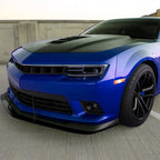 2014-2015 Chevrolet Camaro 5th Gen LED Strip Projector Headlights w/ Sequential Turn Signal Lights (Glossy Black Housing / Smoked Lens)