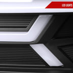 2014-2015 Chevrolet Camaro 5th Gen LED Strip Projector Headlights w/ Sequential Turn Signal Lights (Matte Black Housing / Clear Lens)