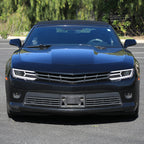 2014-2015 Chevrolet Camaro 5th Gen LED Strip Projector Headlights w/ Sequential Turn Signal Lights (Matte Black Housing / Clear Lens)