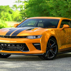2016-2018 Chevrolet Camaro 6th Gen LED Strip Projector Headlights w/ Sequential Turn Signal Lights (Chrome Housing / Clear Lens)