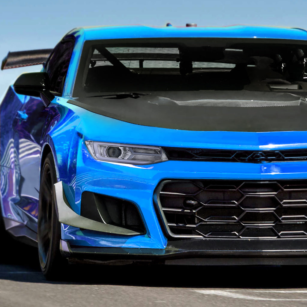 2016-2018 Chevrolet Camaro 6th Gen LED Strip Projector Headlights w/ Sequential Turn Signal Lights (Chrome Housing / Clear Lens)