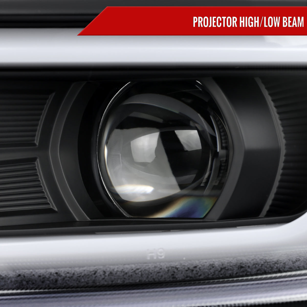 2016-2018 Chevrolet Camaro 6th Gen LED Strip Projector Headlights w/ Sequential Turn Signal Lights (Matte Black Housing / Clear Lens)