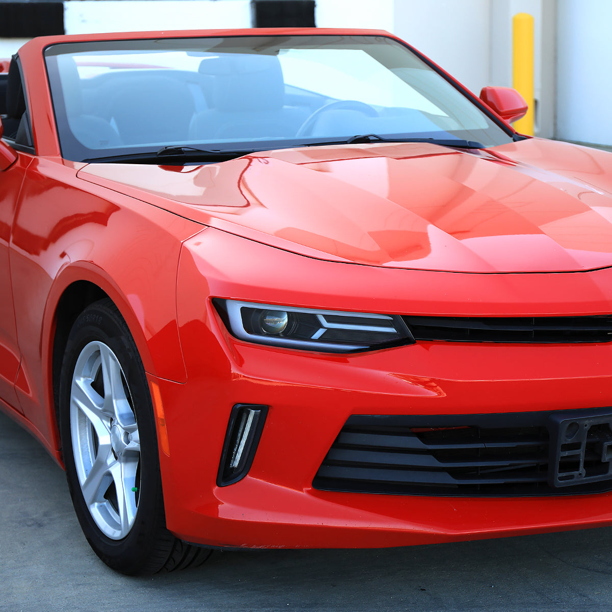 2016-2018 Chevrolet Camaro 6th Gen LED Strip Projector Headlights w/ Sequential Turn Signal Lights (Matte Black Housing / Clear Lens)