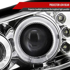 1998-2002 Chevrolet Camaro 4th Gen Dual Halo Projector Headlights (Chrome Housing / Clear Lens)