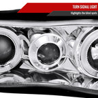 1998-2002 Chevrolet Camaro 4th Gen Dual Halo Projector Headlights (Chrome Housing / Clear Lens)