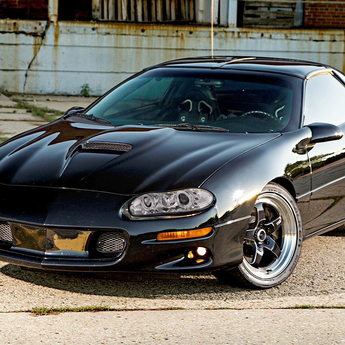 1998-2002 Chevrolet Camaro 4th Gen Dual Halo Projector Headlights (Chrome Housing / Clear Lens)