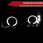 1998-2002 Chevrolet Camaro 4th Gen Dual Halo Projector Headlights (Glossy Black Housing / Smoked Lens)
