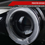 1998-2002 Chevrolet Camaro 4th Gen Dual Halo Projector Headlights (Glossy Black Housing / Smoked Lens)