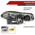 1998-2002 Chevrolet Camaro 4th Gen Dual Halo Projector Headlights (Glossy Black Housing / Smoked Lens)