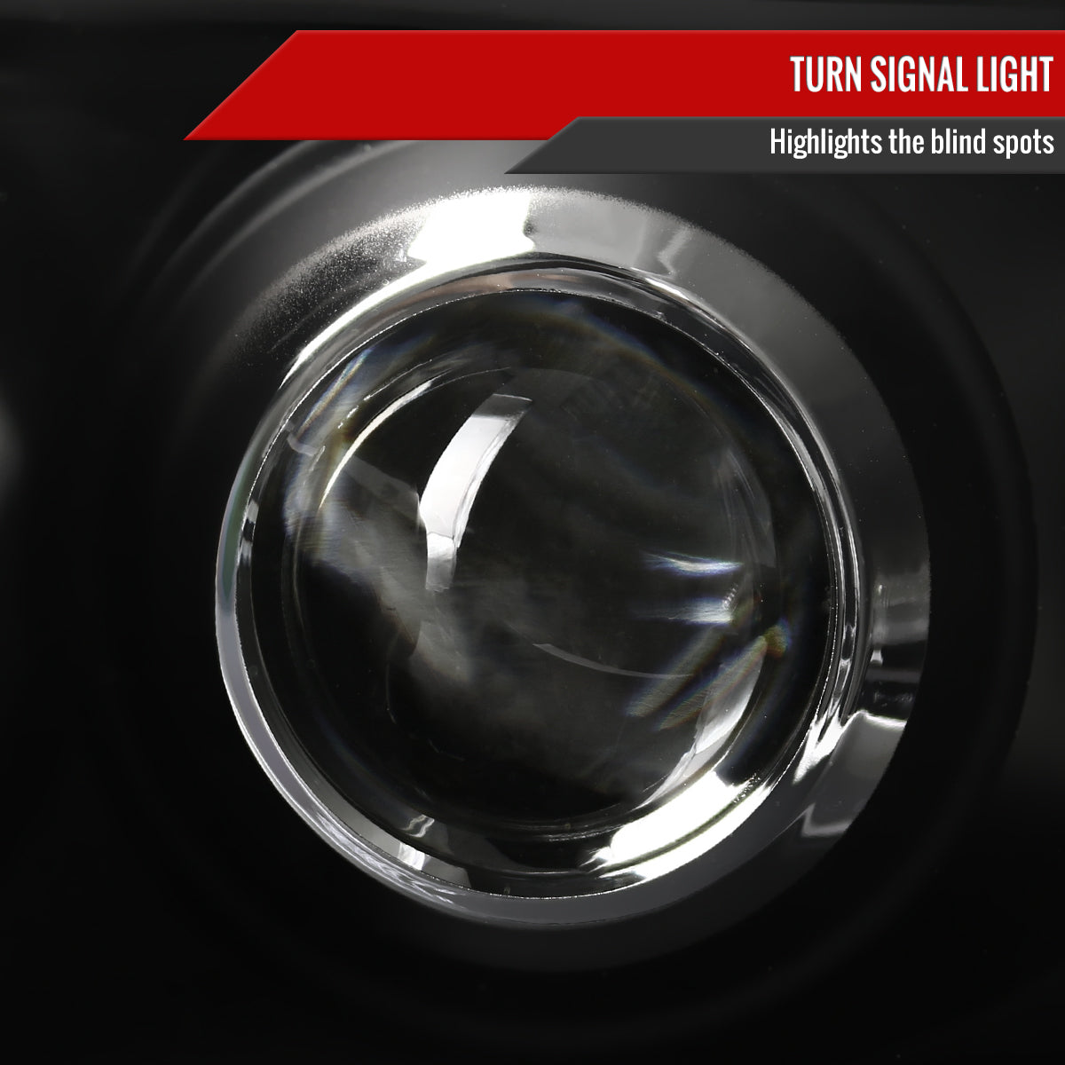 1998-2002 Chevrolet Camaro 4th Gen Dual Halo Projector Headlights (Matte Black Housing / Clear Lens)
