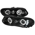 1998-2002 Chevrolet Camaro 4th Gen Dual Halo Projector Headlights (Matte Black Housing / Clear Lens)