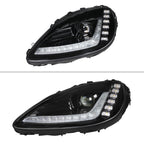 2005-2013 Chevrolet Corvette C6 Projector Headlights w/ Sequential LED Turn Signal and Park Lights with Startup Animation (Black Housing / Clear Lens)