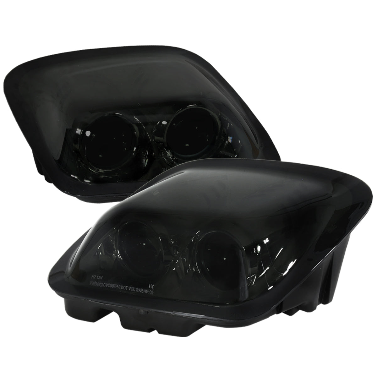 1997-2004 Chevrolet Corvette C5 H7 Projector Headlights (Chrome Housing / Smoked Lens)