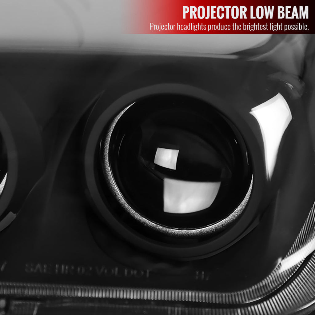 1997-2004 Chevrolet Corvette C5 H7 Projector Headlights (Matte Black Housing / Clear Lens)