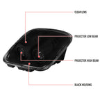 1997-2004 Chevrolet Corvette C5 H7 Projector Headlights (Matte Black Housing / Clear Lens)