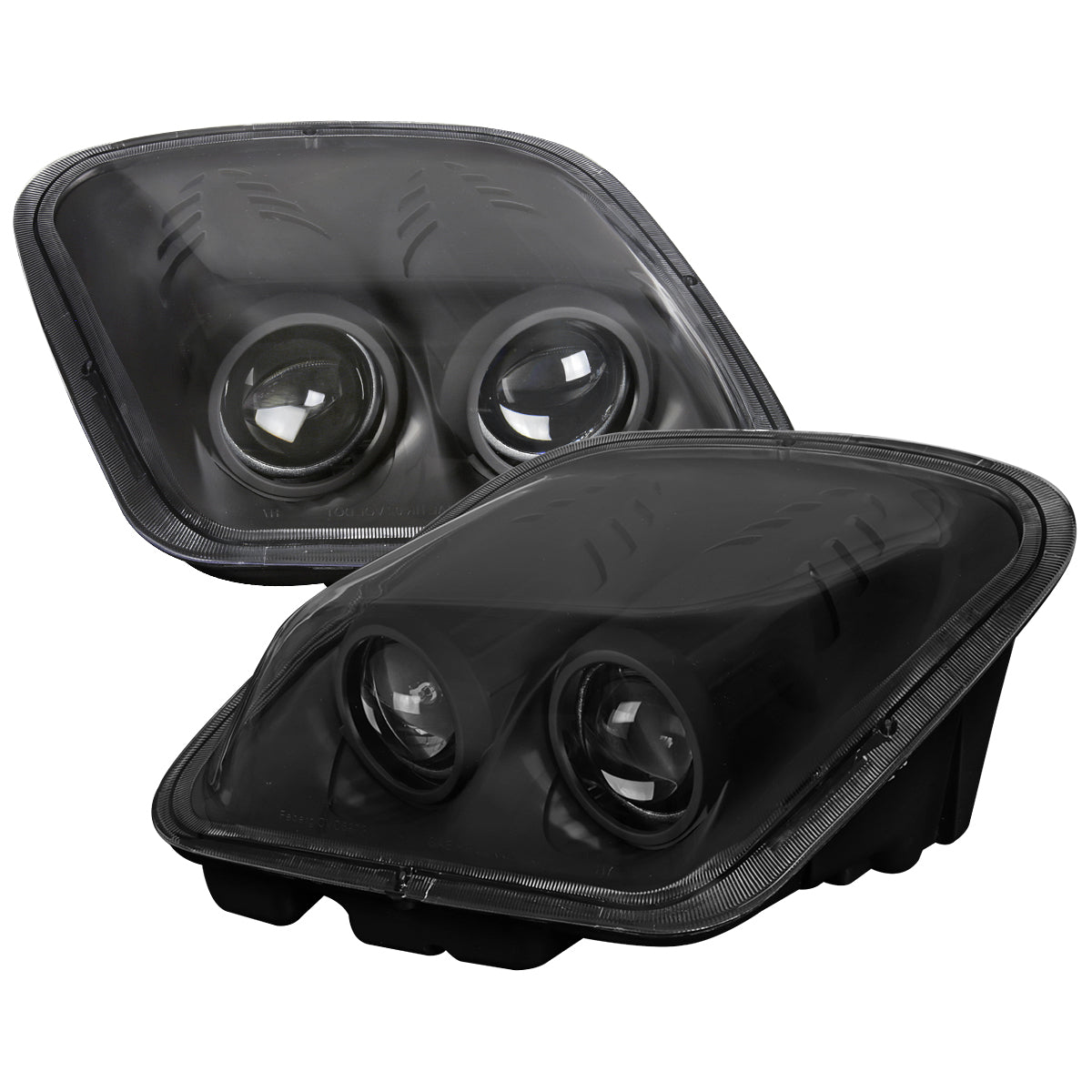 1997-2004 Chevrolet Corvette C5 H7 Projector Headlights (Matte Black Housing / Clear Lens)
