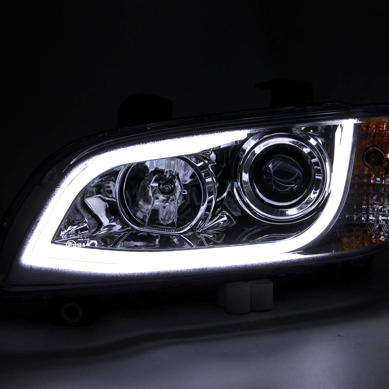 2008-2009 Pontiac G8 LED Bar Projector Headlights (Chrome Housing / Clear Lens)
