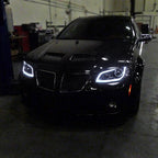 2008-2009 Pontiac G8 LED Bar Projector Headlights (Chrome Housing / Clear Lens)