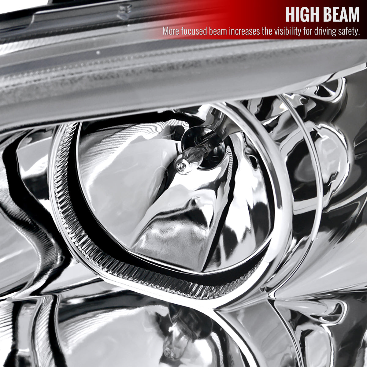 2008-2009 Pontiac G8 LED Bar Projector Headlights (Chrome Housing / Clear Lens)