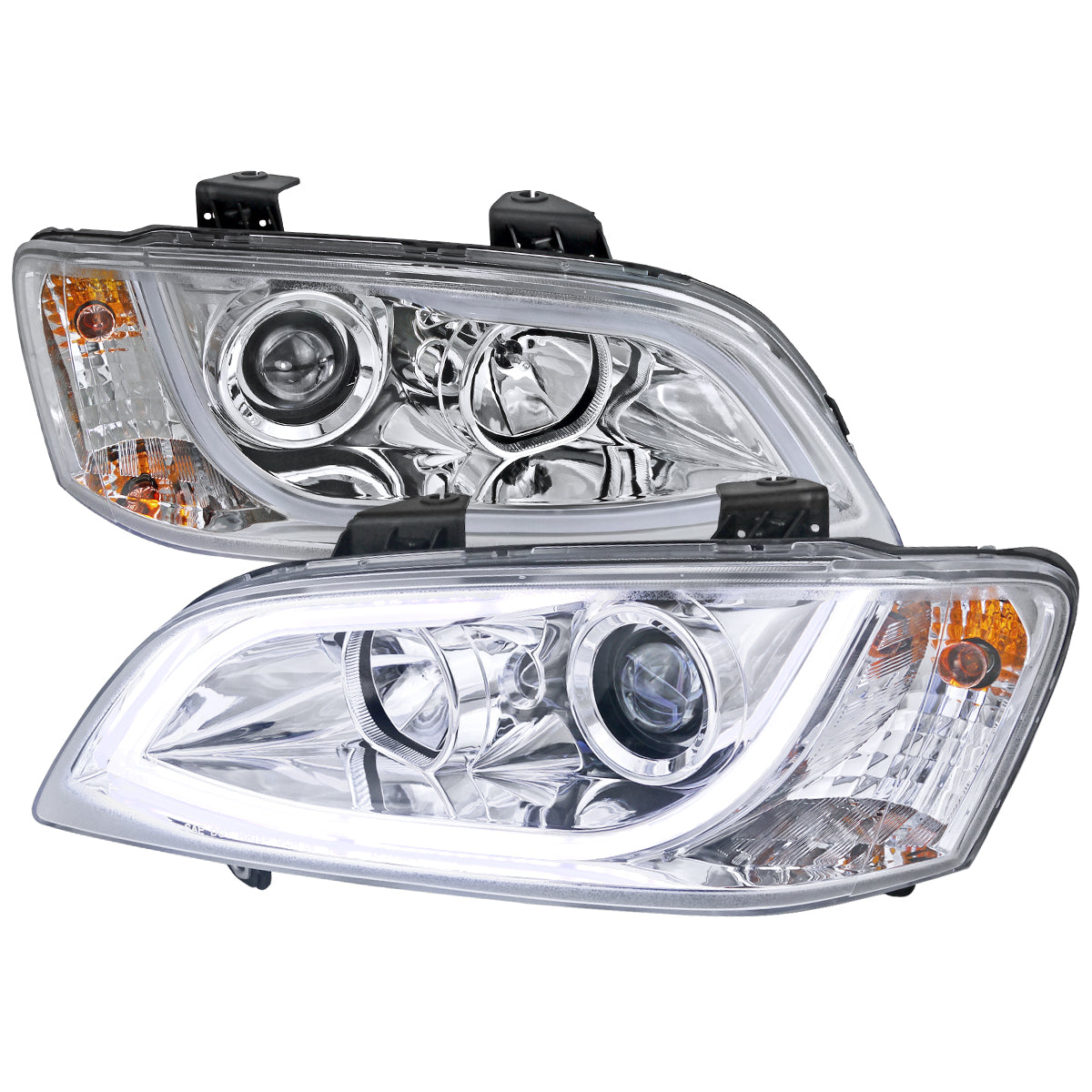 2008-2009 Pontiac G8 LED Bar Projector Headlights (Chrome Housing / Clear Lens)