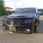 2008-2009 Pontiac G8 LED Bar Projector Headlights (Glossy Black Housing / Smoked Lens)