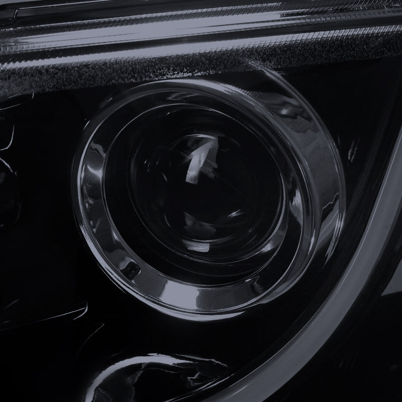2008-2009 Pontiac G8 LED Bar Projector Headlights (Glossy Black Housing / Smoked Lens)