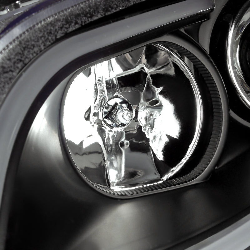 2008-2009 Pontiac G8 LED Bar Projector Headlights (Matte Black Housing / Clear Lens)