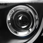 2008-2009 Pontiac G8 LED Bar Projector Headlights (Matte Black Housing / Clear Lens)