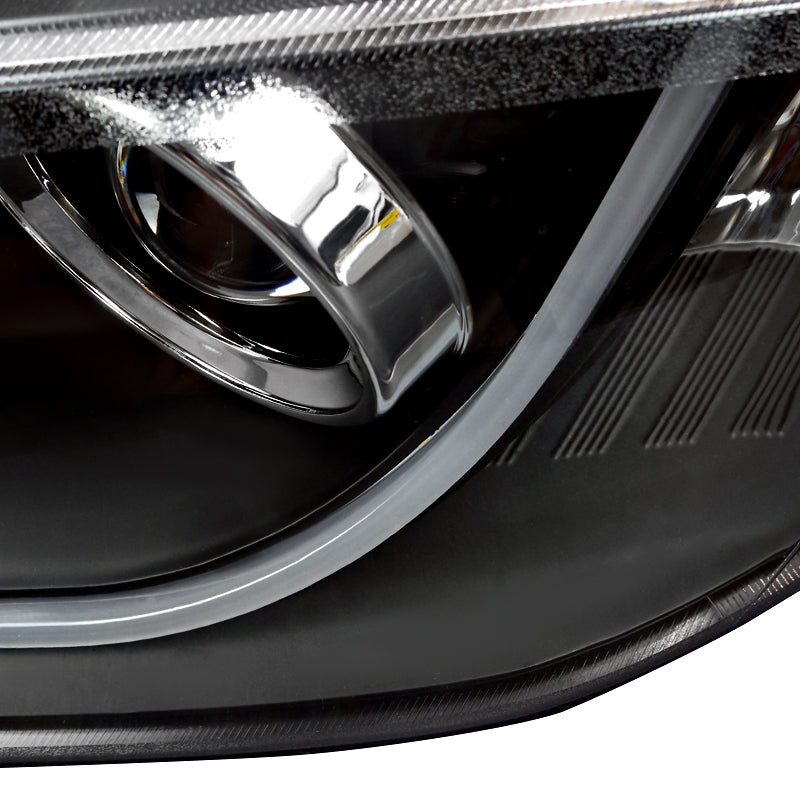 2008-2009 Pontiac G8 LED Bar Projector Headlights (Matte Black Housing / Clear Lens)